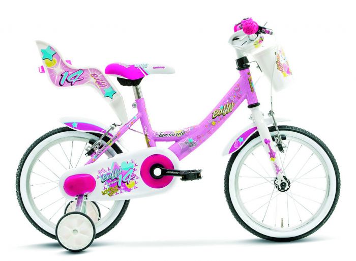 Meisjesfiets 14 inch Baffy Roze