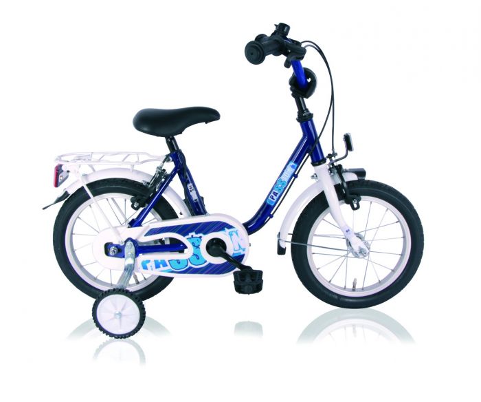 Jongensfiets 14 inch Passion Blauw Wit