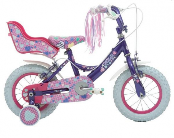 Stoere meisjesfiets Krush 12 inch Paars